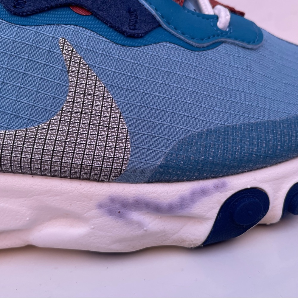 Nike React Element 55 Trainers - Men’s UK 8.5 EU 43 - CU1466-400 Coastal Blue - Picture 7 of 16